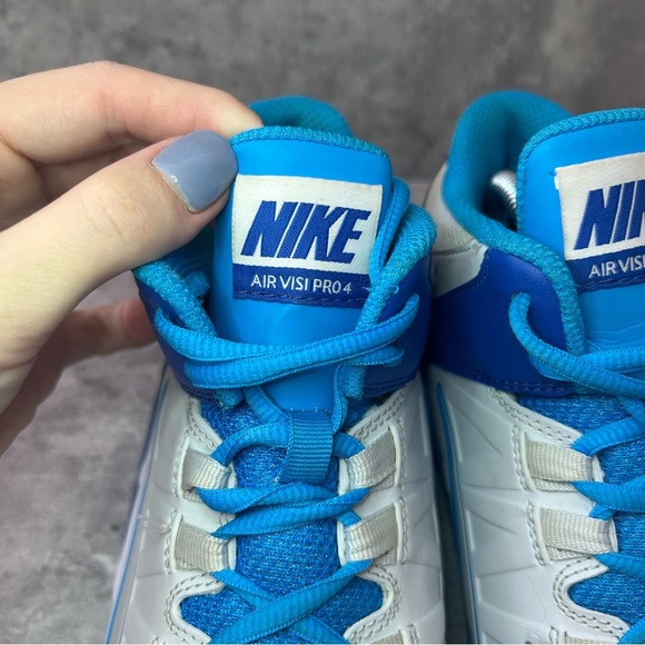 Nike Air Visi Pro 4 Basketball Sneakers 587562-004 Womens sz 9.5 - blue/white - Picture 6 of 7